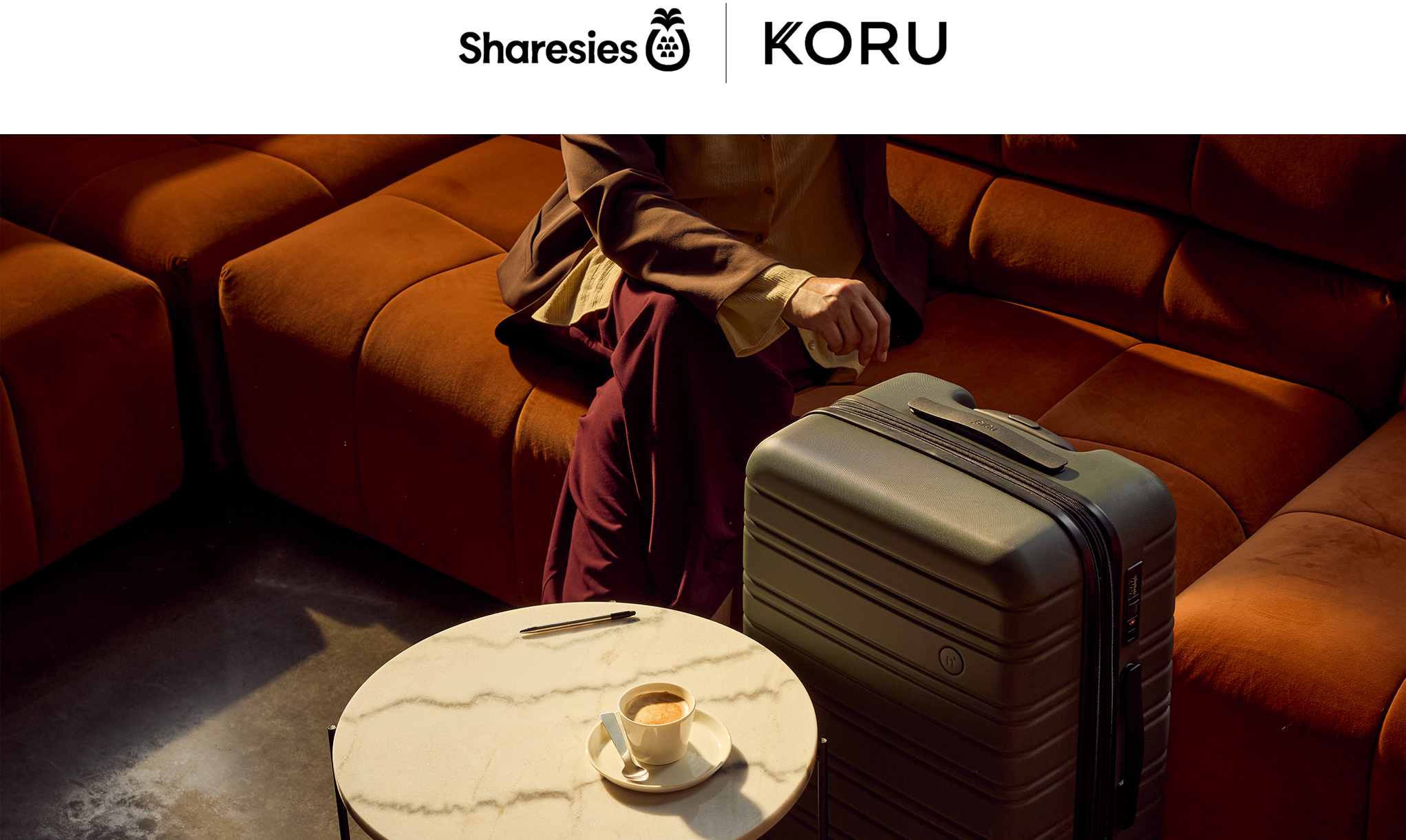 Image of suitcase and table