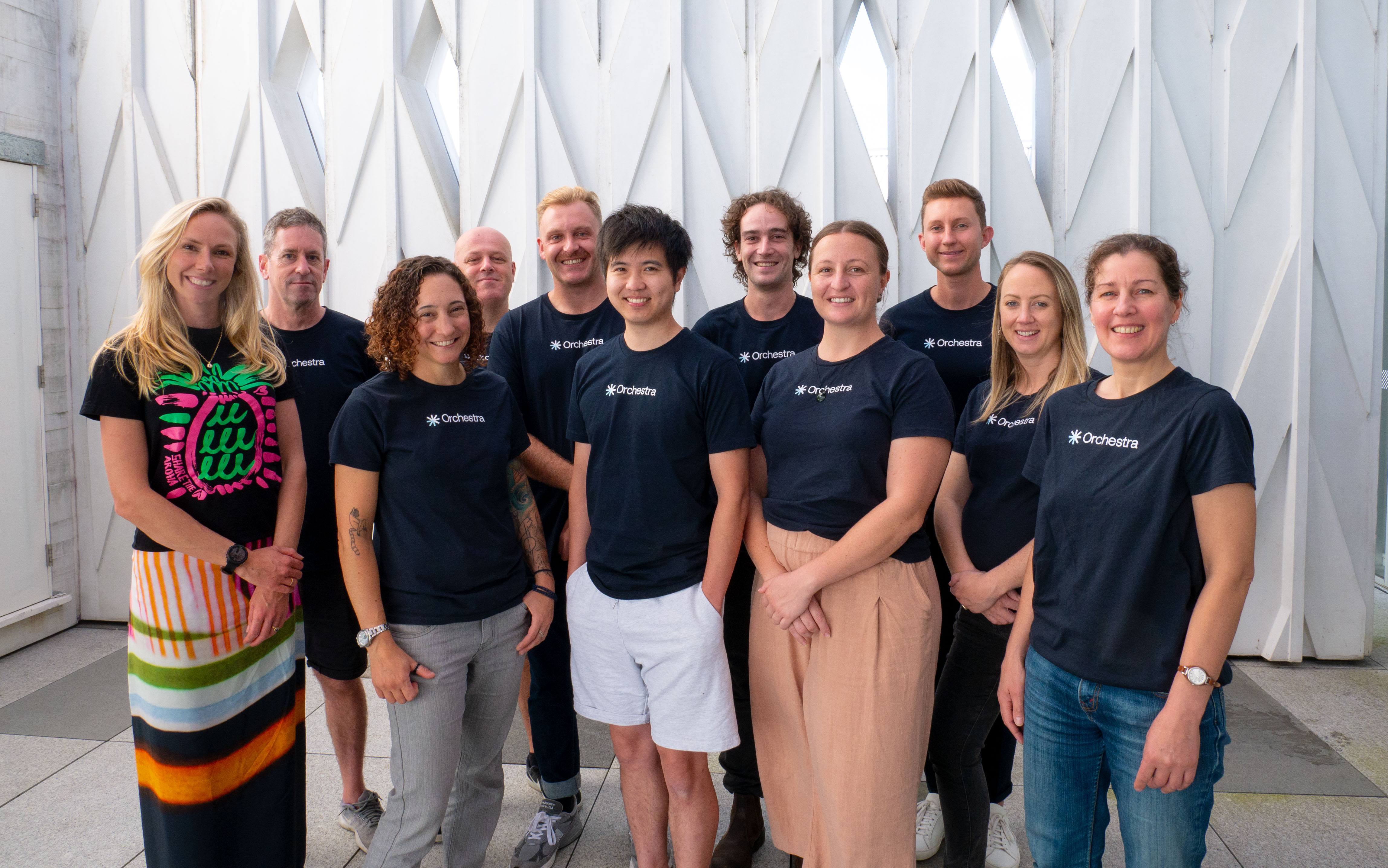 Brooke Roberts, Sharesies co-founder and 3EO, and the Orchestra team.